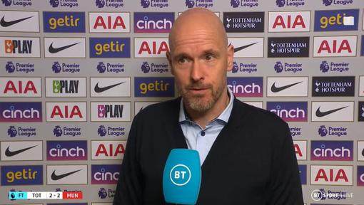 滕哈赫：下半场失去了控制 孙兴慜：我们很生气